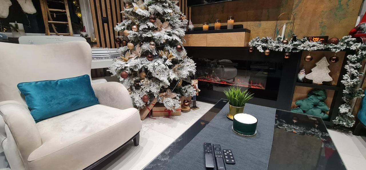 Design Apartment Platinium Spa Lux 5 Star "Havana" Completely Private Wellness & Spa Free Included Sauna & Jacuzzi & Salt Wall & Fire Place & 3D Ceilings & Business Wifi & Netflix & Keyless Code Entry & Full Smart App & Secure 2 Parking Place Τσούπρια Εξωτερικό φωτογραφία