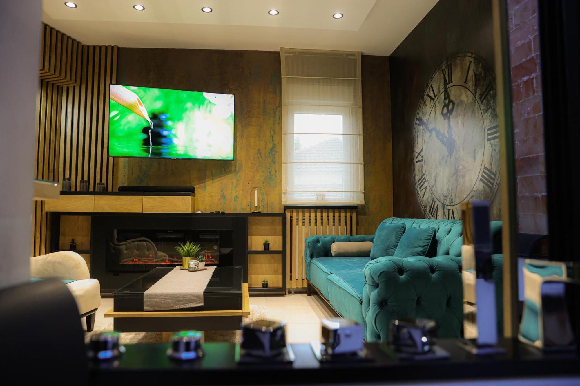 Design Apartment Platinium Spa Lux 5 Star "Havana" Completely Private Wellness & Spa Free Included Sauna & Jacuzzi & Salt Wall & Fire Place & 3D Ceilings & Business Wifi & Netflix & Keyless Code Entry & Full Smart App & Secure 2 Parking Place Τσούπρια Εξωτερικό φωτογραφία