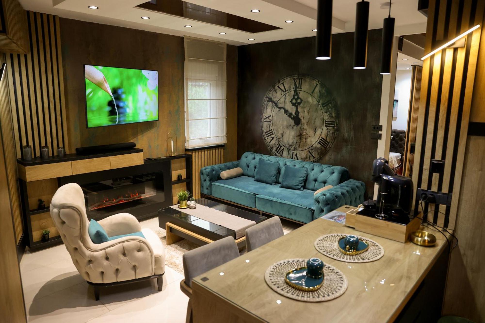 Design Apartment Platinium Spa Lux 5 Star "Havana" Completely Private Wellness & Spa Free Included Sauna & Jacuzzi & Salt Wall & Fire Place & 3D Ceilings & Business Wifi & Netflix & Keyless Code Entry & Full Smart App & Secure 2 Parking Place Τσούπρια Εξωτερικό φωτογραφία